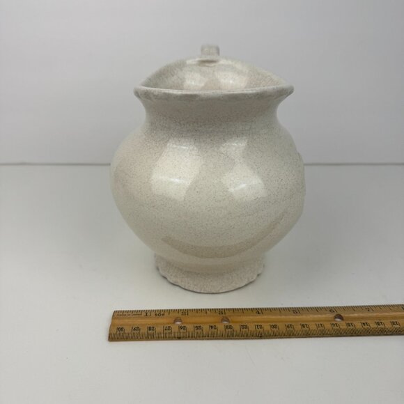 Vtg Pfaltzgraff Pitcher Speckled Cream Off White Cottage Farmhouse Colonial - Picture 9 of 17